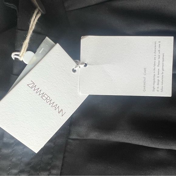 Zimmermann NWT Black Ninety-Six Tuck Crop Pant Brand Size 0/US Size 2/4 - Picture 2 of 6